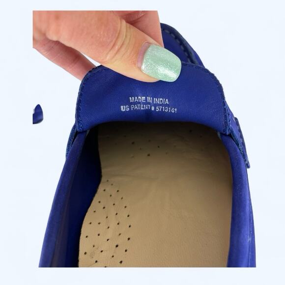 Cole Haan Cobalt Blue Suede Driving Loafers Women's Size 7.5 - Picture 7 of 9